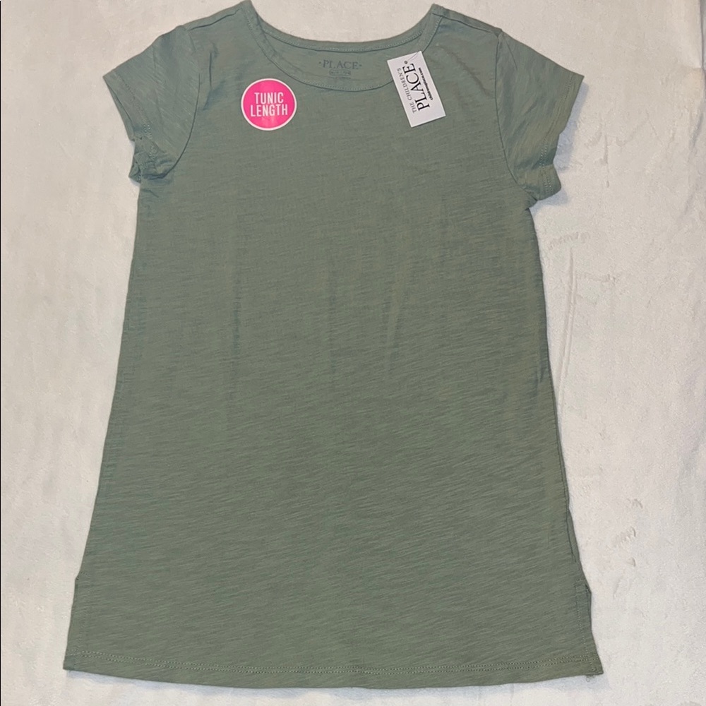 Children Place Green Tunic Length T-Shirt 7-8